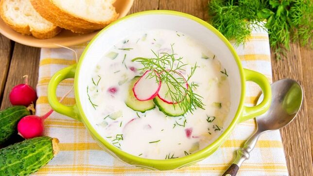 Дукан диетасында окрошканы қалай дайындау керек